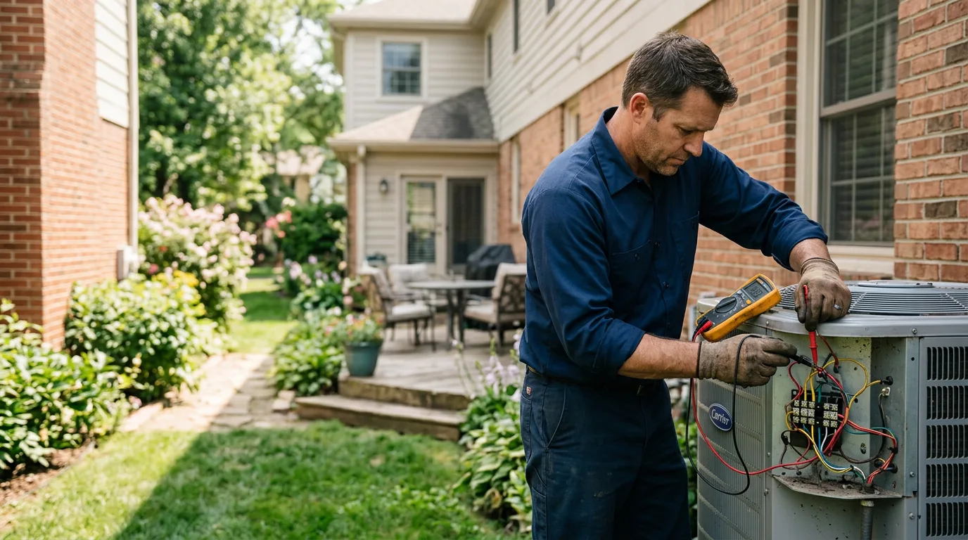 HVAC technician working near Toluca, IL